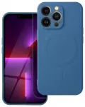 Silicone Mag Cover telefono dėklas su MagSafe palaikymu Samsung Galaxy A8 (A530) mėlynas