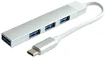 RoGer USB-C HUB 3xUSB2.0 / 1xUSB3.0 5Gbps / sudrabs