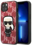 Karl Lagerfeld KLHCP13SPMNIKPI Monogram Ikonik Patch Aizsargapvalks priek&scaron; iPhone 13 mini 5,4" / sarkans
