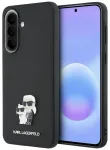 Karl Lagerfeld Saffiano Karl&Choupette Metal Logo Case Aizsargapvalks priek&scaron; Samsung Galaxy A57 5G / melns