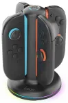 iPega SW2052 Charger Dock with RGB Tīkla lādētājs priek&scaron; JoyCon Controllers Nintendo Switch 2 / melns