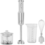 AENO HB4W Hand Blender Set, 1200W, Tiger Teeth Cutter, Whisk, White