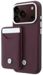 BMW Quilted Pattern Metal Logo Case + Wallet Set for iPhone 18 Pro / 17 Pro Burgundy