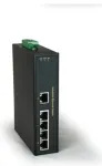 LevelOne Industrinis jungiklis 5xFE/IP30+DIN Metalinis