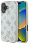 Guess GUHMP16SPGPYSH iPhone 16 6.1" baltas|white dėklas Peony Script Logo MagSafe