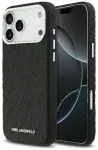 Karl Lagerfeld Grained PU Repeated Logo MagSafe Case Aizsargapvalks priek&scaron; Apple iPhone 17 Pro Max