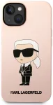 Karl Lagerfeld Liquid Silicone Ikonik NFT Case Aizsargapvalks priek&scaron; iPhone 14 Plus / rozā