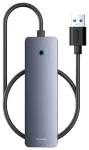 Baseus &scaron;akotuvas USB-A į 4x USB 3.0 | USB-C | pilkas