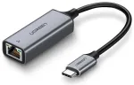 Adapter UGREEN with USB-C - RJ45 connectors , Gigabit Ethernet (grey)