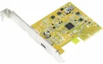 Tinklo plok&scaron;tė Sunix IO PCIe3.0 x4 1xUSB Type-C 3.2 Gen2x2 (USB2321C) LP su Low-Profile laikikliu