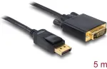 DELOCK Displayport kabelis DP -> DVI(24+1) St/St 5.00m Black