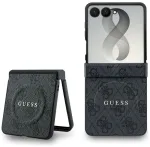 Guess PU Leather 4G Magnetic Case Aizsargapvalks priek&scaron; Samsung Galaxy Z Flip 8