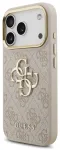 &bdquo;Guess PU Leather 4G Metal Logo&ldquo; dėklas telefonui &bdquo;iPhone 17 Pro&ldquo; (rožinis)
