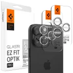 SPIGEN OPTIK PRO GLAS.TR "EZ FIT" CAMERA PROTECTOR 2-PACK IPHONE 14 PRO | PRO MAX | 15 PRO | PRO MAX | 16 PRO | PRO MAX CRYSTAL CLEAR