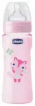 Chicco Well-Being Silicone Baby Bottle Fast Flux Rose 4m+ 330ml