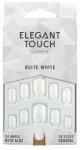 Elegant Touch Polished Colour 24 Nails With Glue Squoval Quite White