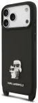 Karl Lagerfeld Saffiano Crossbody Strap Metal Karl and Choupette Case Aizsargapvalks priek&scaron; Apple iPhone 17 Pro
