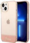Guess GUHCP14MHGCOP Hardcase Translucent Aizsargapvalks priek&scaron; iPhone 14 Plus / 15 Plus 6.7" / rozā