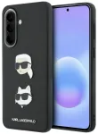 Karl Lagerfeld w/ Karl&Choupette Heads Pins&Logo Aizsargapvalks priek&scaron; Samsung Galaxy A57 5G / melns