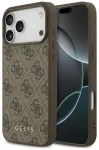 Guess 4G Classic Case Aizsargapvalks priek&scaron; iPhone 18 Pro Max / iPhone 17 Pro Max / brūns