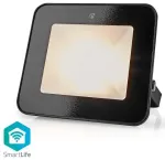 Smart LED floodlight, 230V AC, 20W, 1600lm, RGB+CCT 2700 - 6500K, IP65, Wi-Fi controllable, Nedis Smart Life