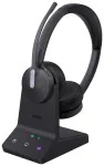 Yealink WH64 Dual Teams DECT/Bluetooth belaidės ausinės su mikrofonu juodos