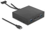 AV adapteris Delock DeLOCK 64057, SATA, USB 3.2 Gen 2 (3.1 Gen 2), USB Type-C, Male, Full-height / Full-length, SATA 15-pin, Black