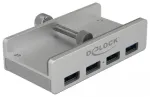 Delock I&scaron;orinis USB 3.0 4 prievadų &scaron;akotuvas su fiksavimo varžtu