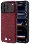 BMW M Carbon Printed Ring MagSafe Case Aizsargapvalks priek&scaron; iPhone 18 Pro / 17 Pro / sarkans