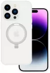 Tel Protect Magical telefono dėklas su stovu ir MagSafe palaikymu iPhone 13 Pro sidabrinis