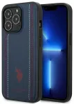 US Polo USHCP14LPFAV iPhone 14 Pro 6,1" granatowy|navy blue Leather Stitch