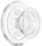 PopSockets Kick-Out Grip MagSafe telefono laikiklis ir stovas, skaidrus