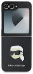 Karl Lagerfeld PU Saffiano Monogram Karl Head Case Aizsargapvalks priek&scaron; Samsung Galaxy Z Flip 6/7 FE / melns