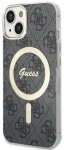 Guess GUHMP14MH4STK Hardcase 4G MagSafe Aizsargapvalks priek&scaron; iPhone 14 Plus / 15 Plus 6.7" / melns