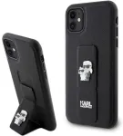Karl Lagerfeld KLHCN61GSAKCPK Gripstand Saffiano Karl&Choup Aizsargapvalks priek&scaron; iPhone 11/Xr 6.1" / melns
