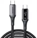 Joyroom S-A60 StarTalk duomenų perdavimo ir įkrovimo laidas | USB-C į USB-C | 100W | 1.2m | juodas