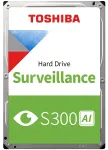HDD Video Surveillance TOSHIBA S300 AI 8TB CMR, 3.5'', 512MB, 7200RPM, SATA, 64 cameras, 24/7, TBW: 550