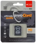 Imro memory card 4GB microSDHC cl. 10 + adapter