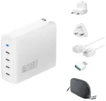 4smarts GaN Flex Pro Travel kelioninis įkroviklis | 200W | GaN | USB-C | baltas