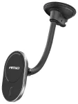 AMiO My Mag magnetinis automobilinis telefono laikiklis su prisiurbtuku su 15W belaidžiu įkrovimu suderinamas su MagSafe
