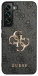 Guess PU 4G Metal Logo Case Aizsargapvalks priek&scaron; Samsung Galaxy S23 / pelēks