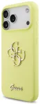 Guess Liquid Silicone 4G Metal Logo Case Aizsargapvalks priek&scaron; iPhone 17 Pro Max / dzeltens
