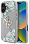 Case Guess Grained Roses Big 4G logo Aizsargapvalks priek&scaron; iPhone 16 / violets