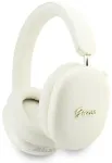 Headphones Guess Metallic Effect Metal Script Logo Bluetooth ENC beige