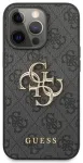 Guess PU 4G Metal Logo dėklas iPhone 13 Pro pilkas