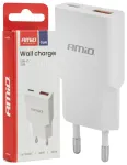AMiO AMIO-04838 kelioninis įkroviklis | 20W | GaN | USB-C, USB-A