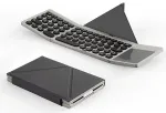 Riff KF86 Universālā Salokāma Bluetooth Klaviatūra ar Touchpad + standu priek&scaron; Windows / Android / iOS / Mac OS / Smart TV