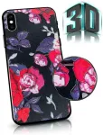 Mocco Flowers Aizmugurējais Apvalks 3D Priek&scaron; Apple Iphone 11 Pro Max Melns