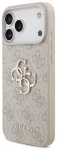Guess PU 4G Metal Logo Strap Case Aizsargapvalks priek&scaron; iPhone 17 Pro Max / rozā