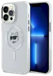 Karl Lagerfeld KLHMP14XHLSCHH Aizsargapvalks priek&scaron; iPhone 14 Pro Max 6.7" IML Metal Choupette Head / balts